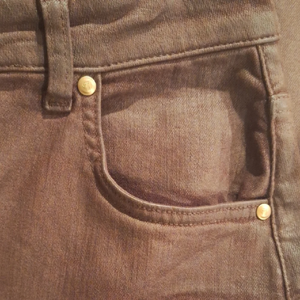 Anthropologie Pilcro Deep Rust Coated Denim Maxi Skirt - Picture 5 of 8